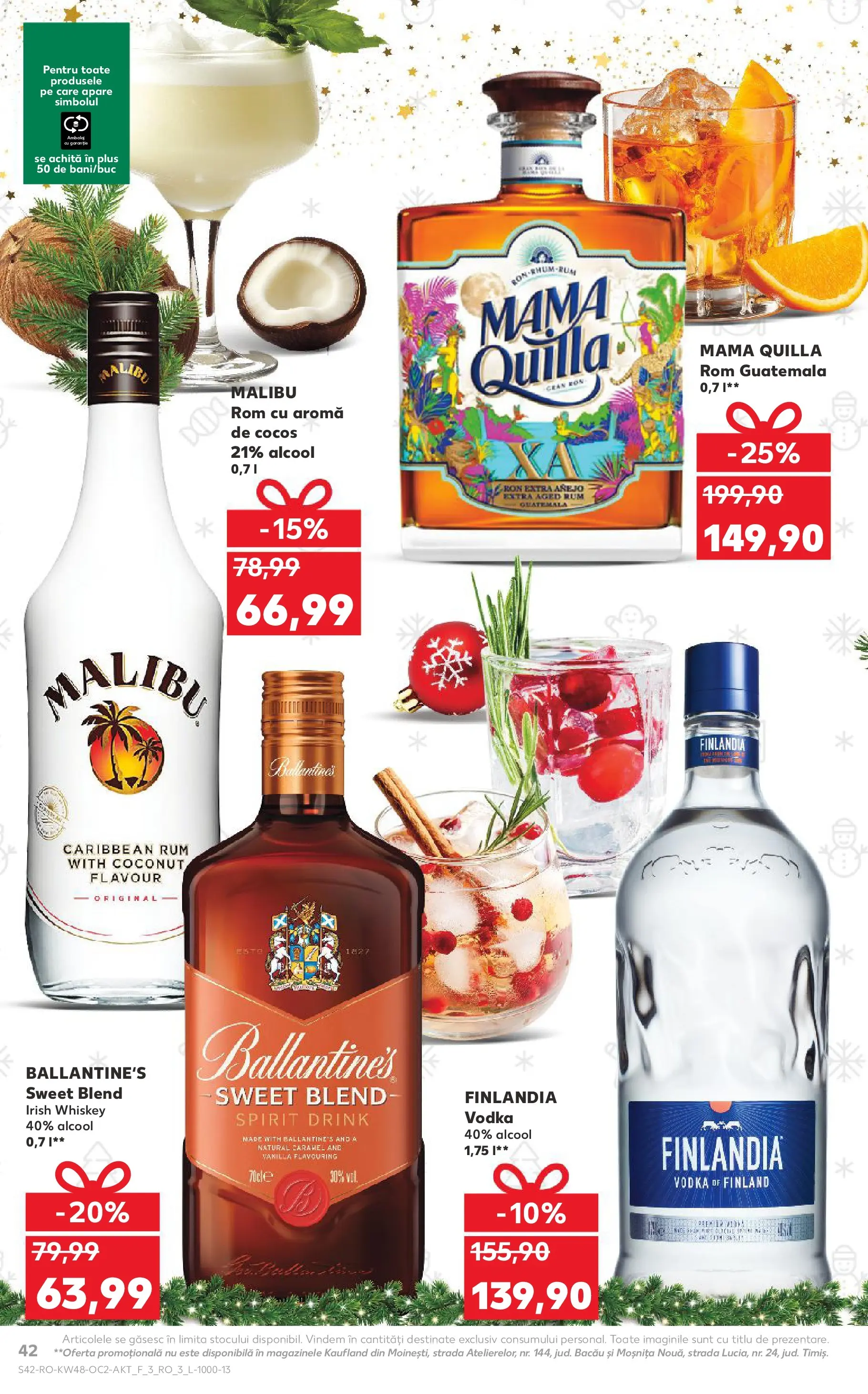 Catalog Kaufland - Domnesti 25.11.2025 - Revista si Oferta | Pagină: 42 | Produse: Rom, Vodka, Whiskey
