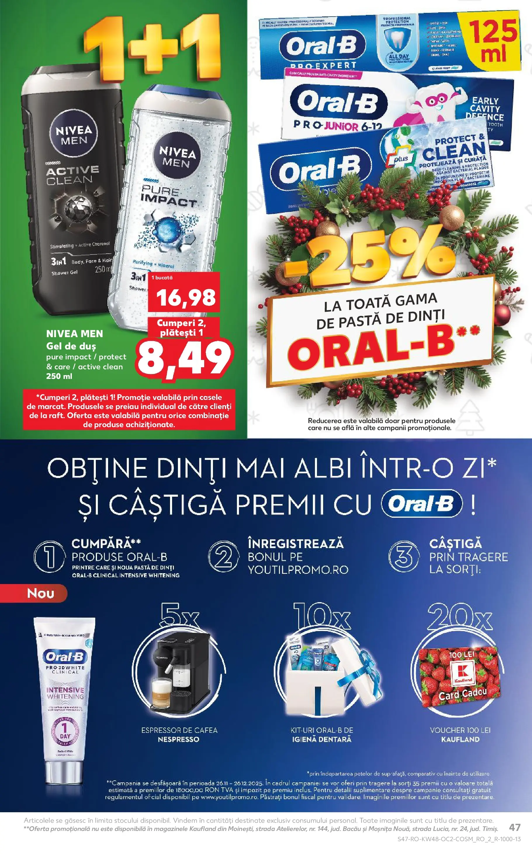 Catalog Kaufland - Domnesti 25.11.2025 - Revista si Oferta | Pagină: 47 | Produse: Duș, Peluş Köpek Yatağı, Cafea, Gel de duș