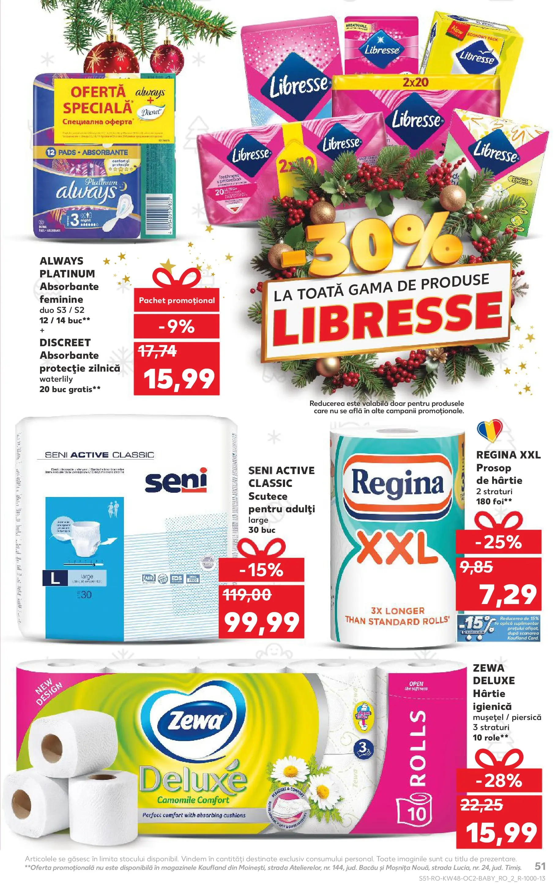 Catalog Kaufland - Domnesti 25.11.2025 - Revista si Oferta | Pagină: 51 | Produse: Piersică, Role, Absorbante, Scutece