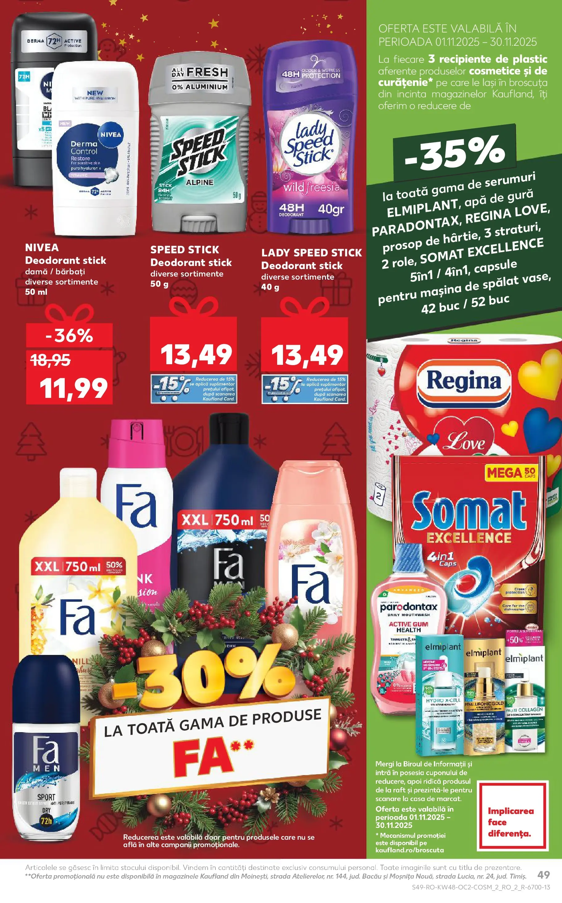 Catalog Kaufland - Comarnic 25.11.2025 - Revista si Oferta | Pagină: 49 | Produse: Raft, Role, Recipiente, Apă de gură