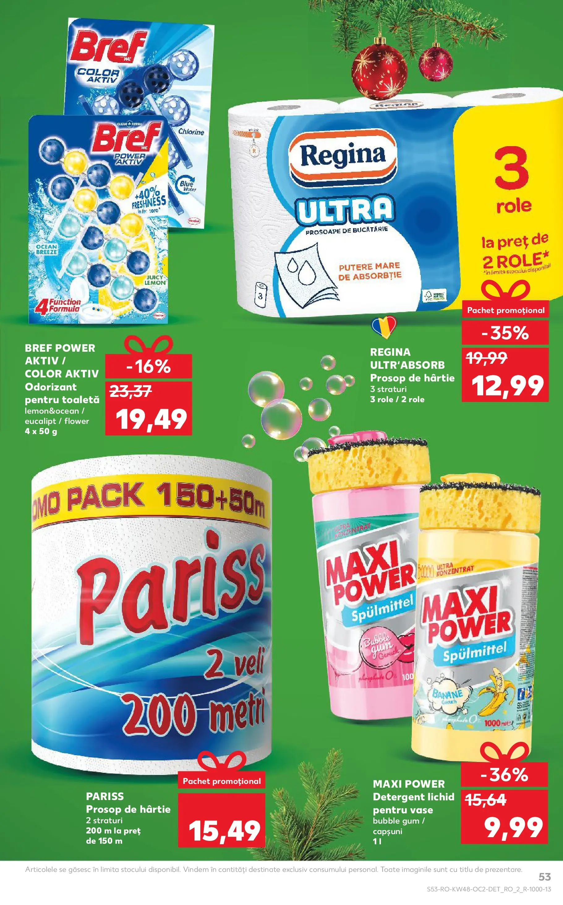 Catalog Kaufland - Domnesti 25.11.2025 - Revista si Oferta | Pagină: 53 | Produse: Prosoape de bucătărie, Role, Banane, Căpșuni