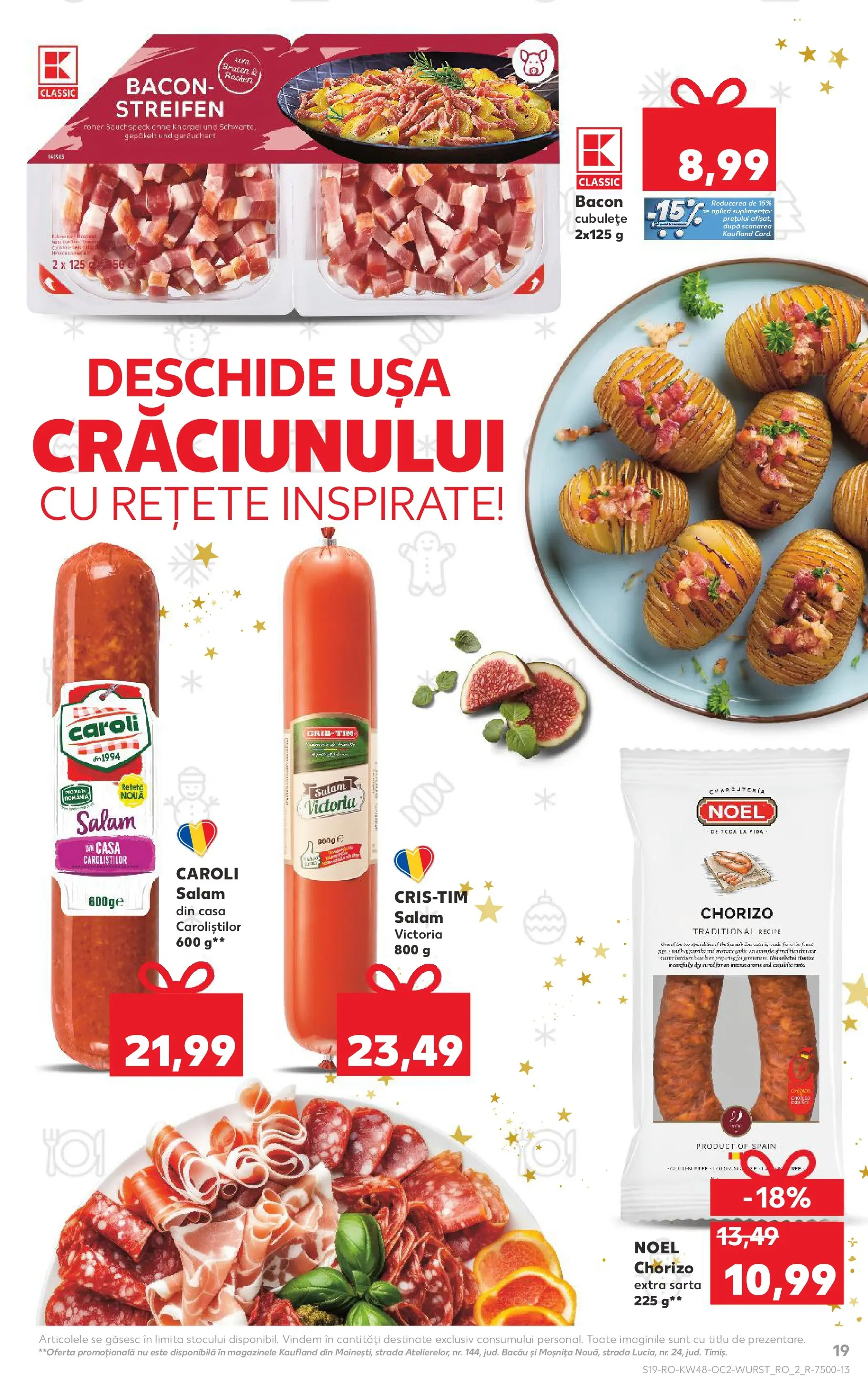 Catalog Kaufland - Viseu de Sus 26.11.2025 - Revista si Oferta | Pagină: 19 | Produse: Bacon, Salam, Ușă
