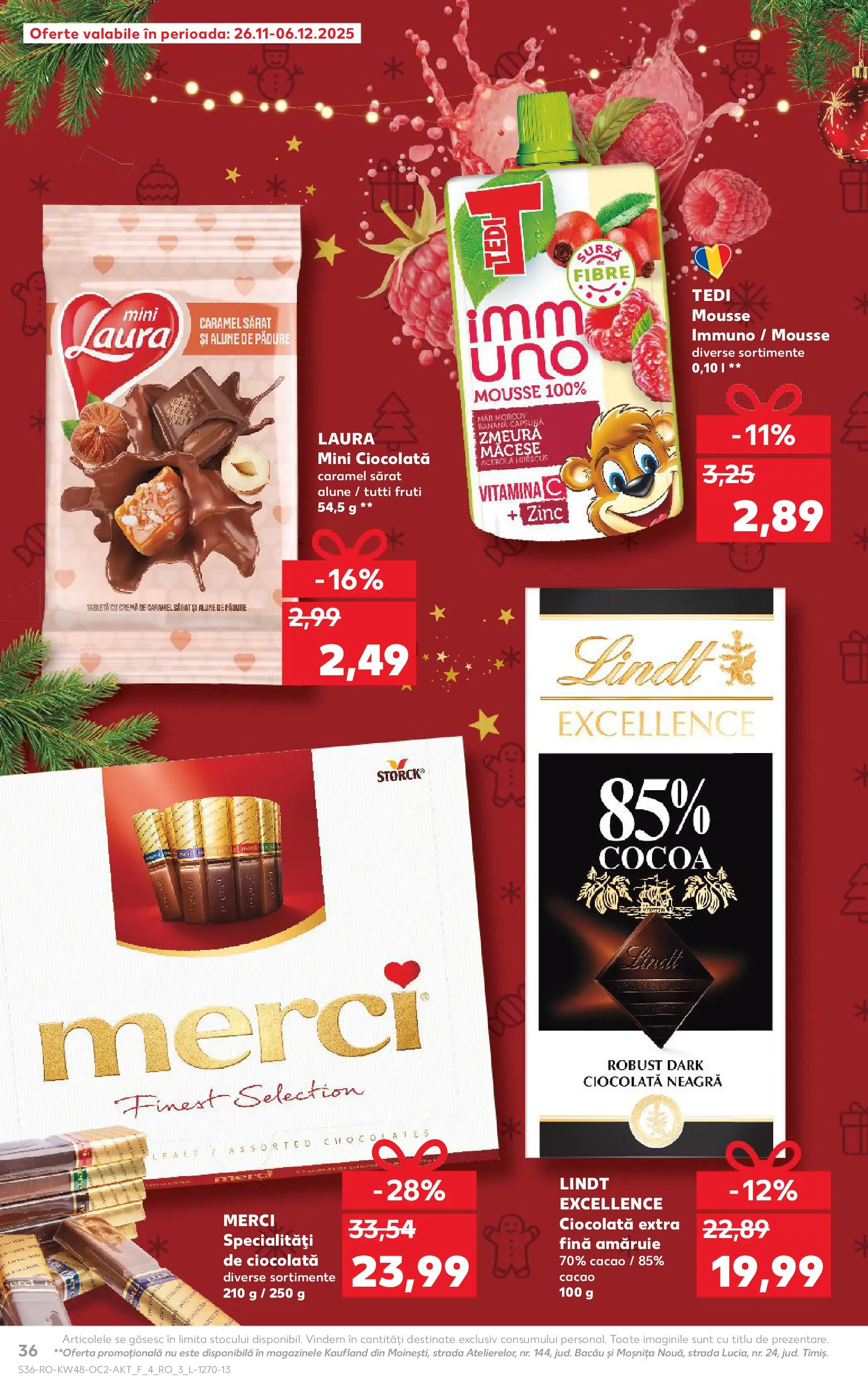 Catalog Kaufland - Zalau 25.11.2025 - Revista si Oferta | Pagină: 36 | Produse: Zmeură, Tabletă, Cremă, Ciocolată