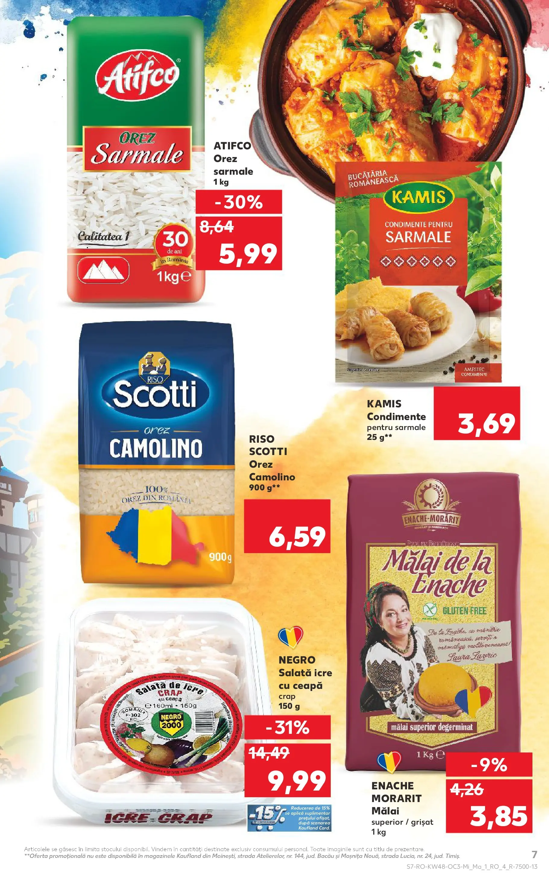 Catalog Kaufland - Viseu de Sus 26.11.2025 - Revista si Oferta | Pagină: 7 | Produse: Orez, Mălai, Salată, Condimente