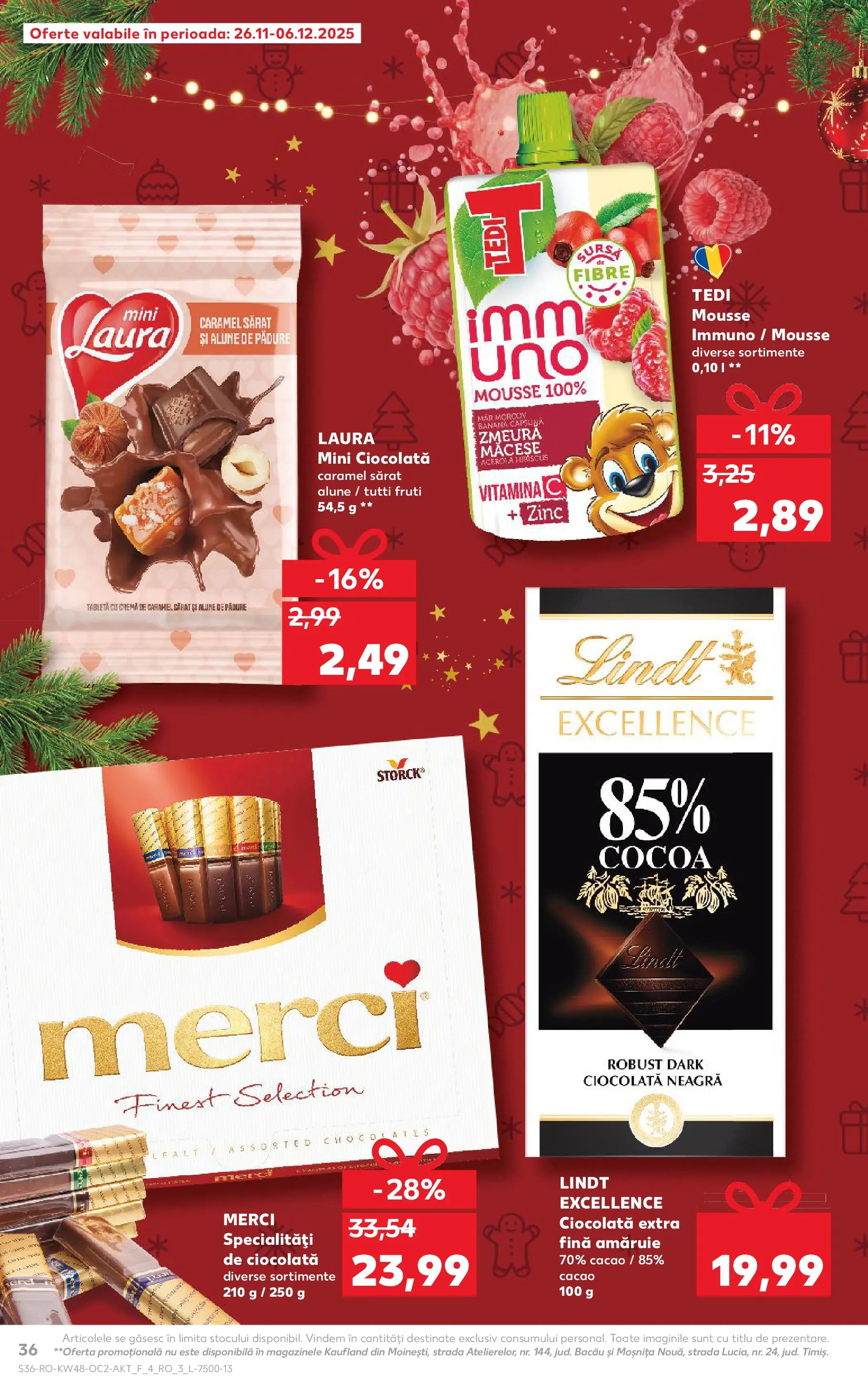 Catalog Kaufland - Viseu de Sus 26.11.2025 - Revista si Oferta | Pagină: 36 | Produse: Zmeură, Tabletă, Cremă, Cacao