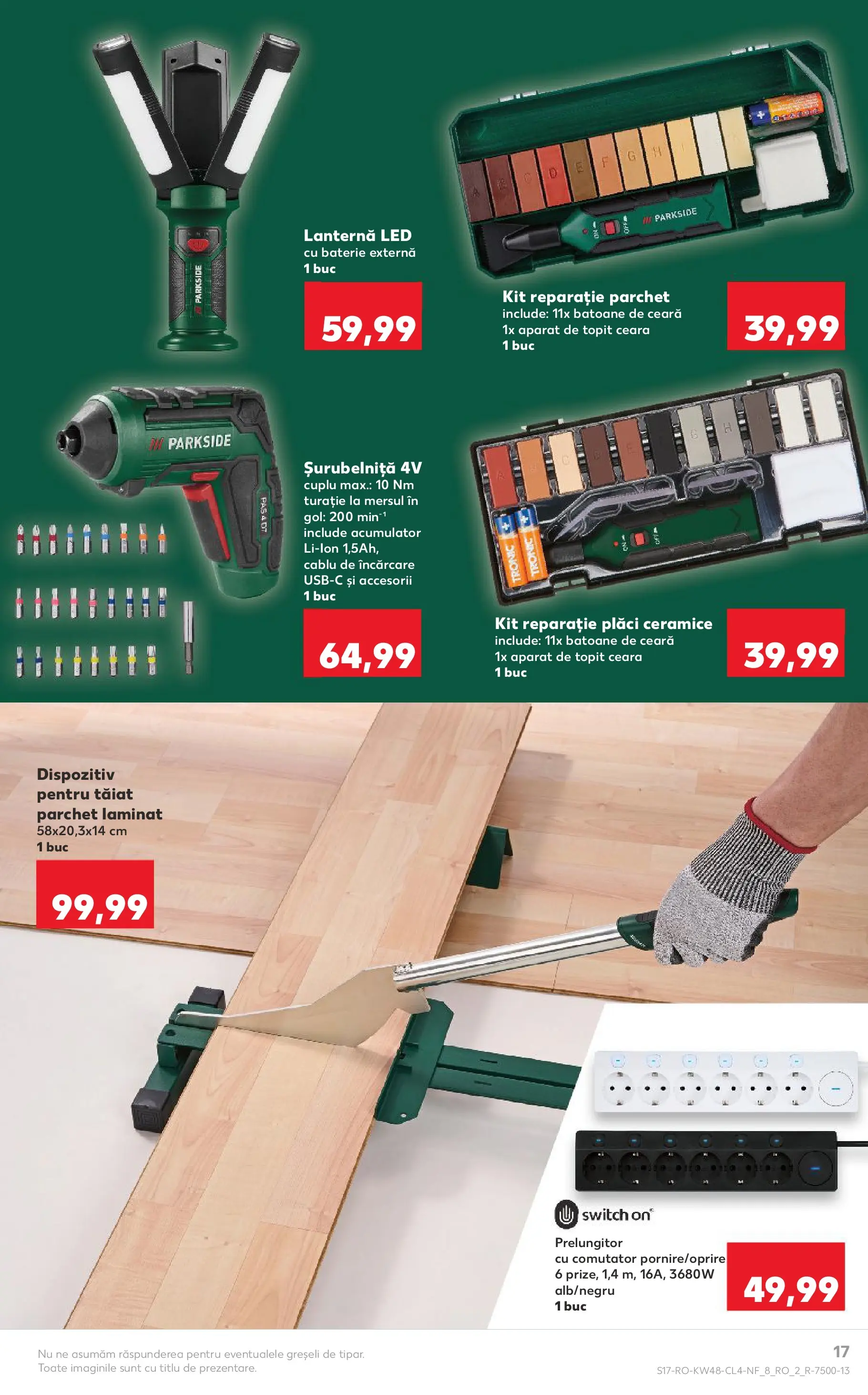 Catalog Kaufland - Viseu de Sus 26.11.2025 - Revista si Oferta | Pagină: 17 | Produse: Prelungitor, Cutter, Parchet, Babak