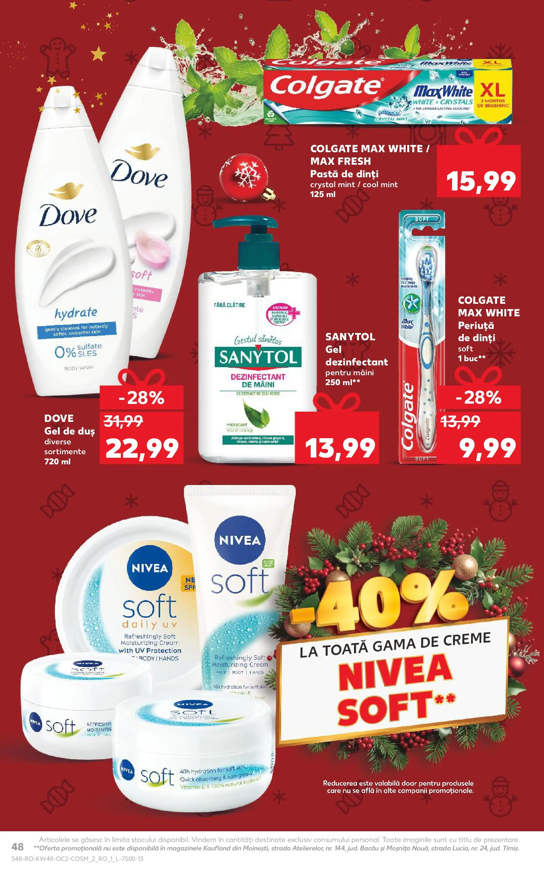 Catalog Kaufland - Viseu de Sus 26.11.2025 - Revista si Oferta | Pagină: 48 | Produse: Duș, Pastă de dinți, Periuță de dinți, Gel dezinfectant