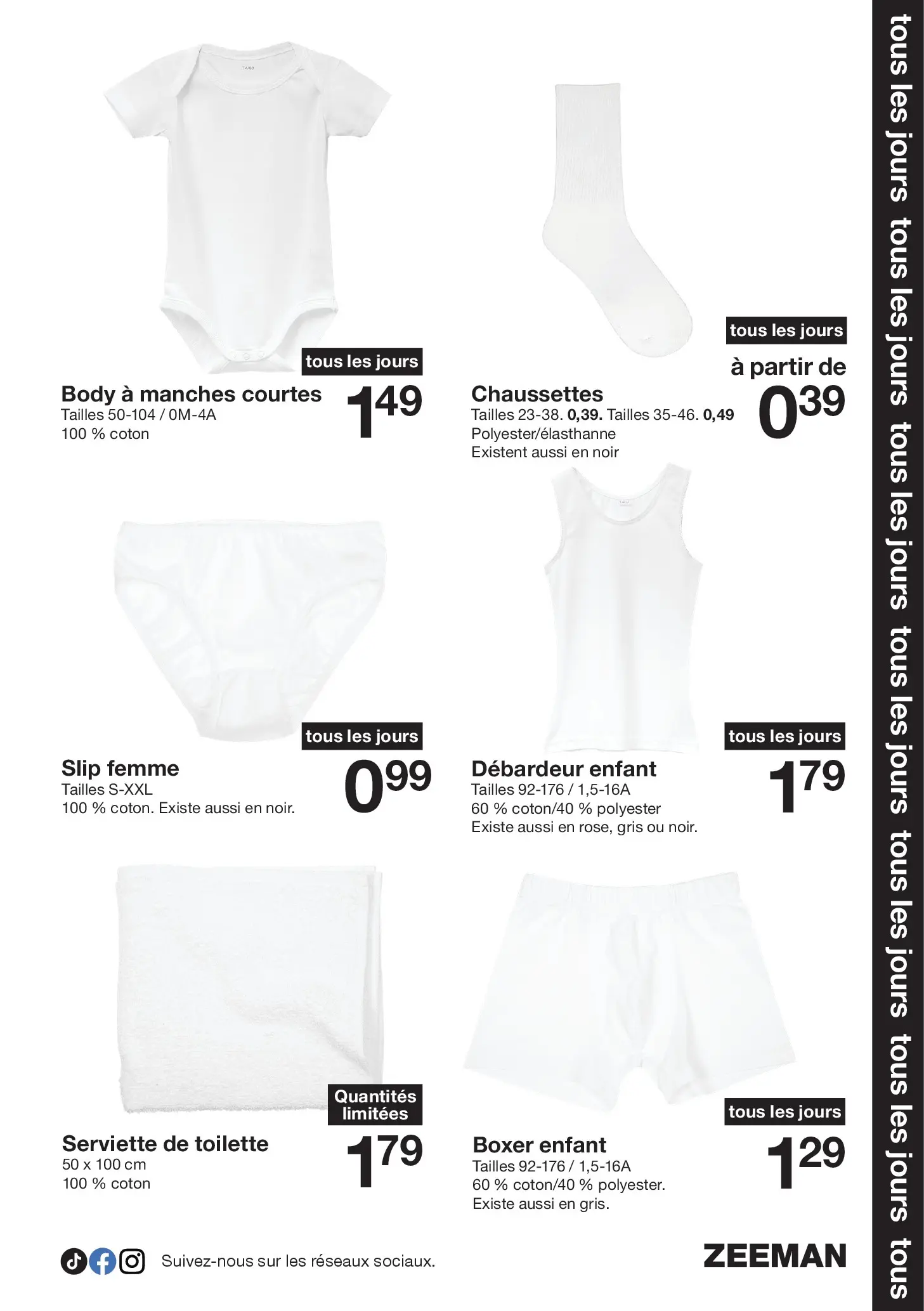 Zeeman - Zeeman catalogue à partir du 21/11/2025 - promo en ligne | Page: 3 | Produits: Body, Coton, Débardeur