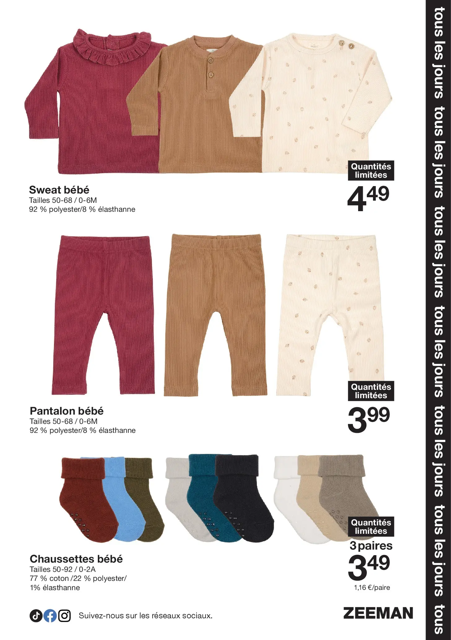 Zeeman - Zeeman catalogue à partir du 21/11/2025 - promo en ligne | Page: 9 | Produits: Coton, Pantalon