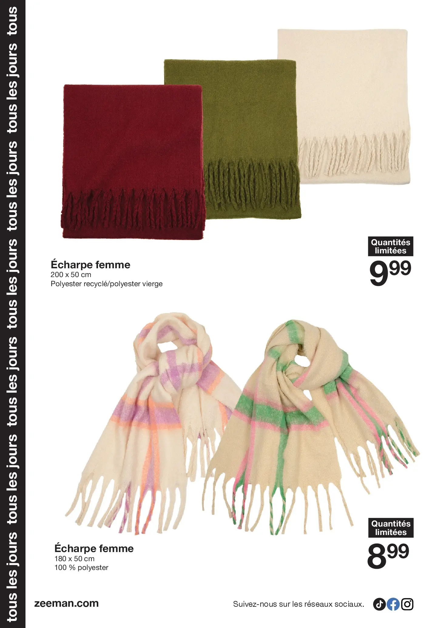 Zeeman - Zeeman catalogue à partir du 21/11/2025 - promo en ligne | Page: 12 | Produits: Écharpe