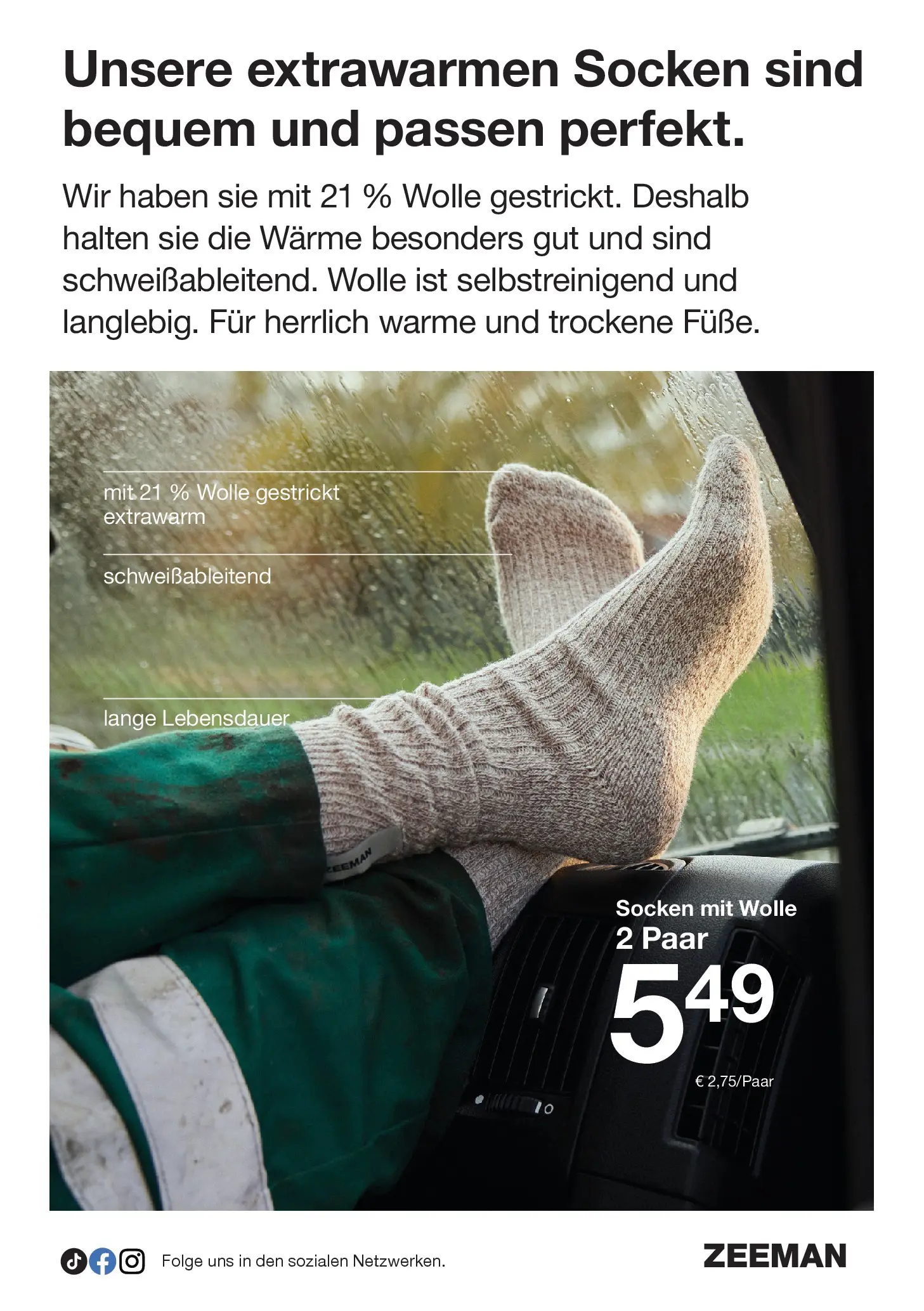 Zeeman - Wochen Angebote (ab 21.11.2025) zum Blättern | Seite: 15 | Produkte: Socken