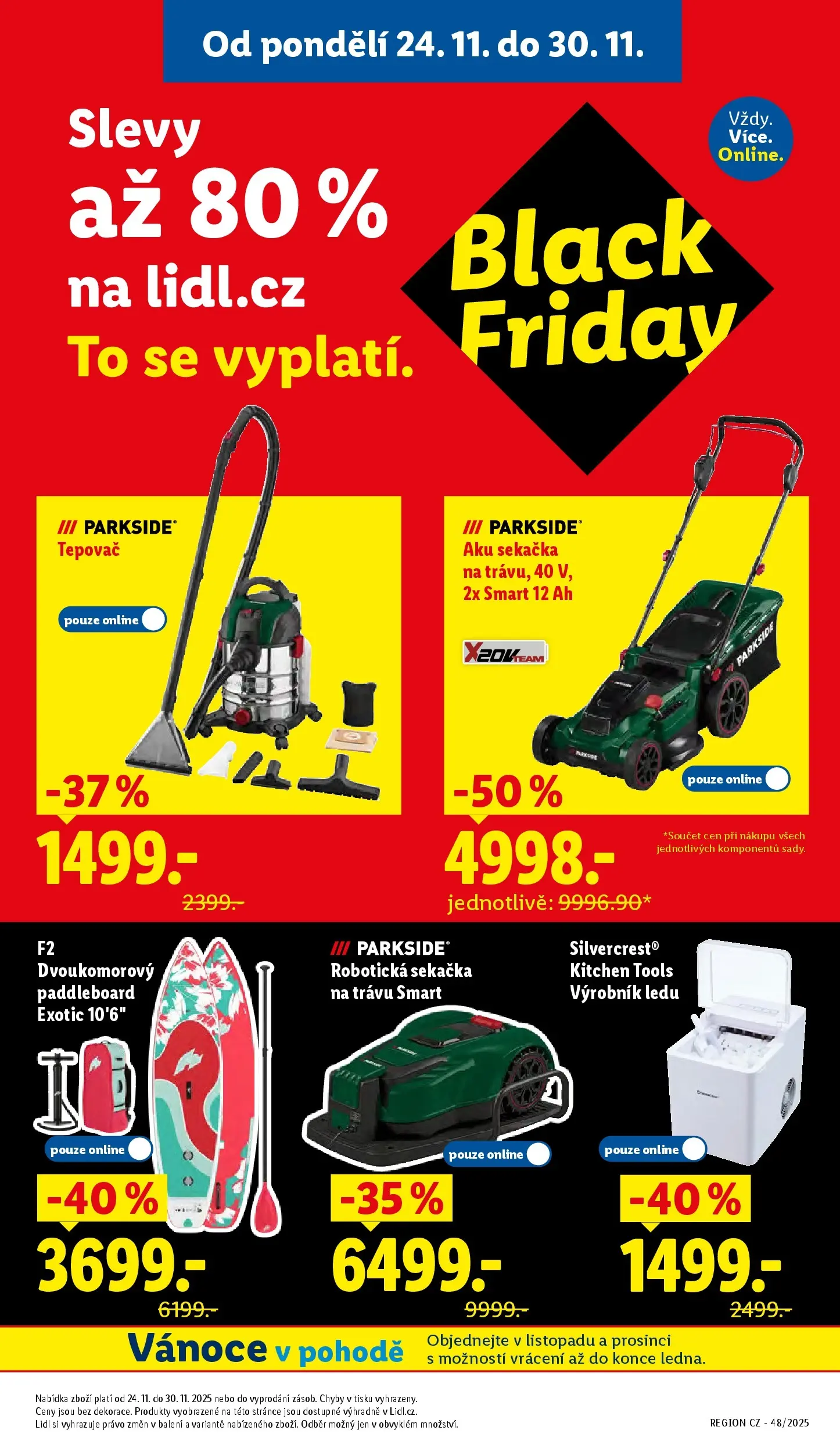 Lidl leták od 23.11.2025 - Nový akční leták | Strana: 33 | Produkty: Parkside, Paddleboard, Sekačka, Výrobník ledu