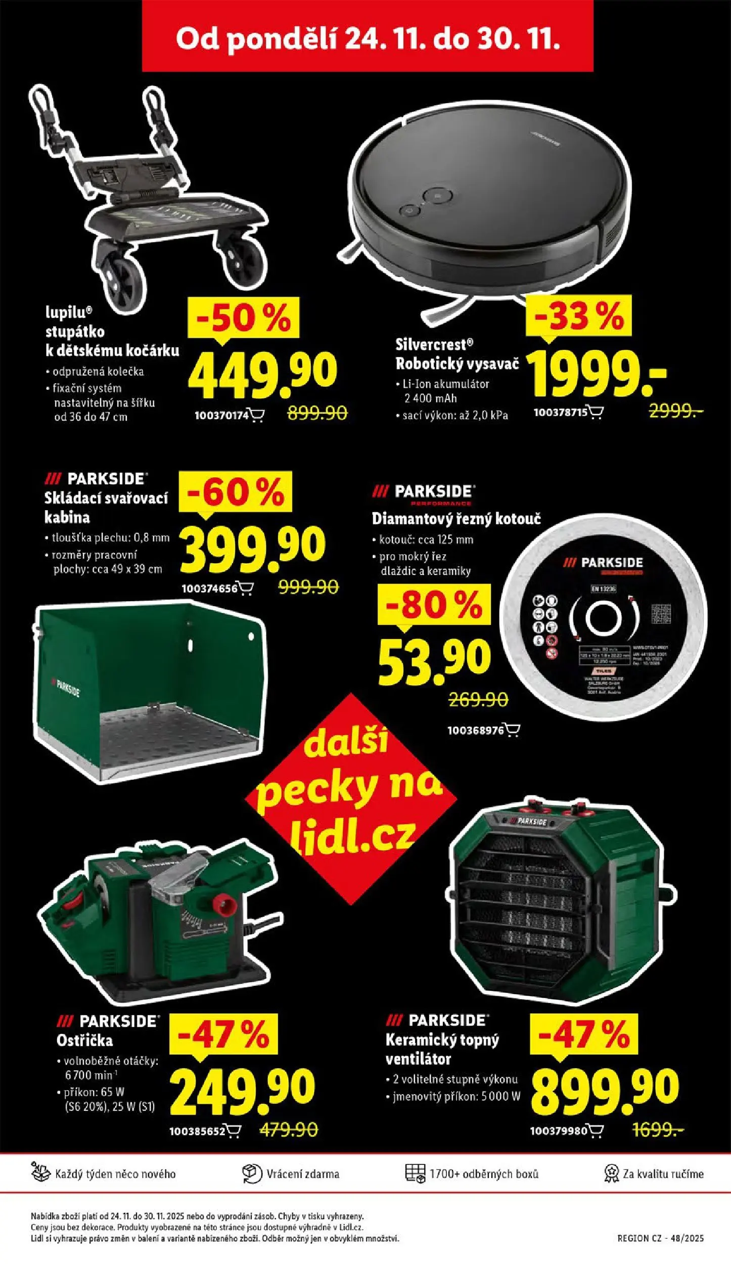 Lidl leták od 23.11.2025 - Nový akční leták | Strana: 35 | Produkty: Parkside, Vysavač, Ventilátor, Robotický vysavač