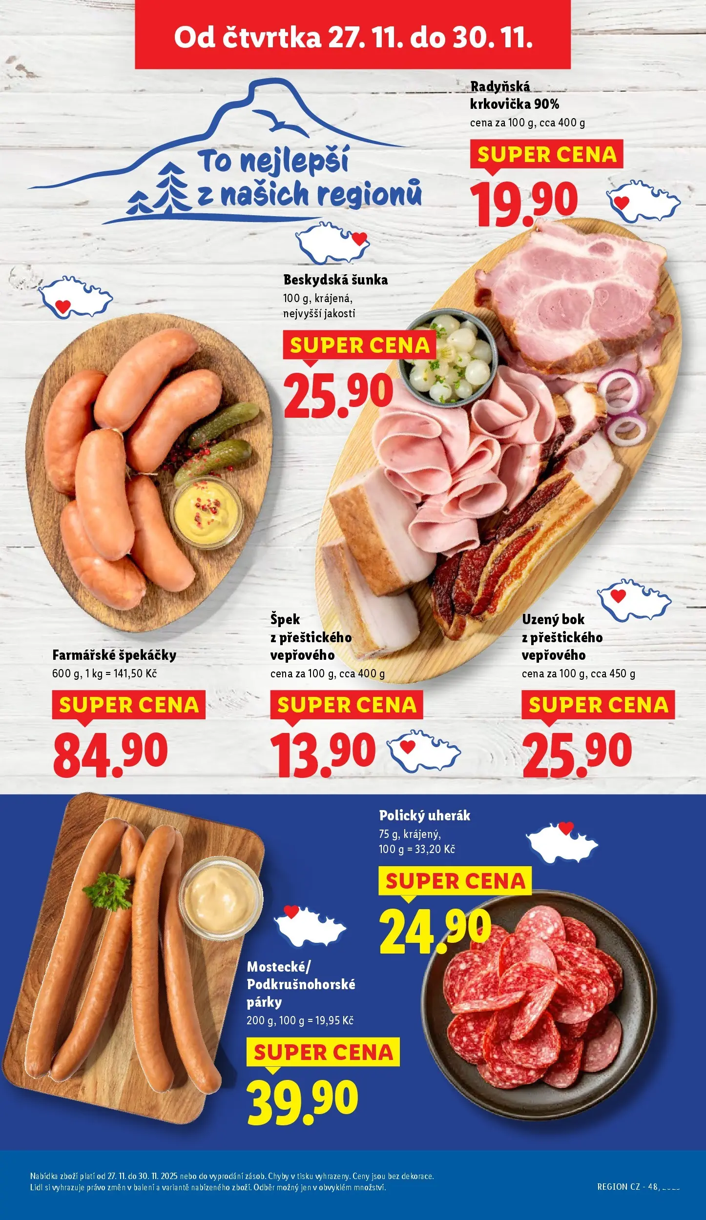 Lidl leták od 26.11.2025 - Nový akční leták | Strana: 23 | Produkty: Uherák, Šunka, Párky, Špekáčky