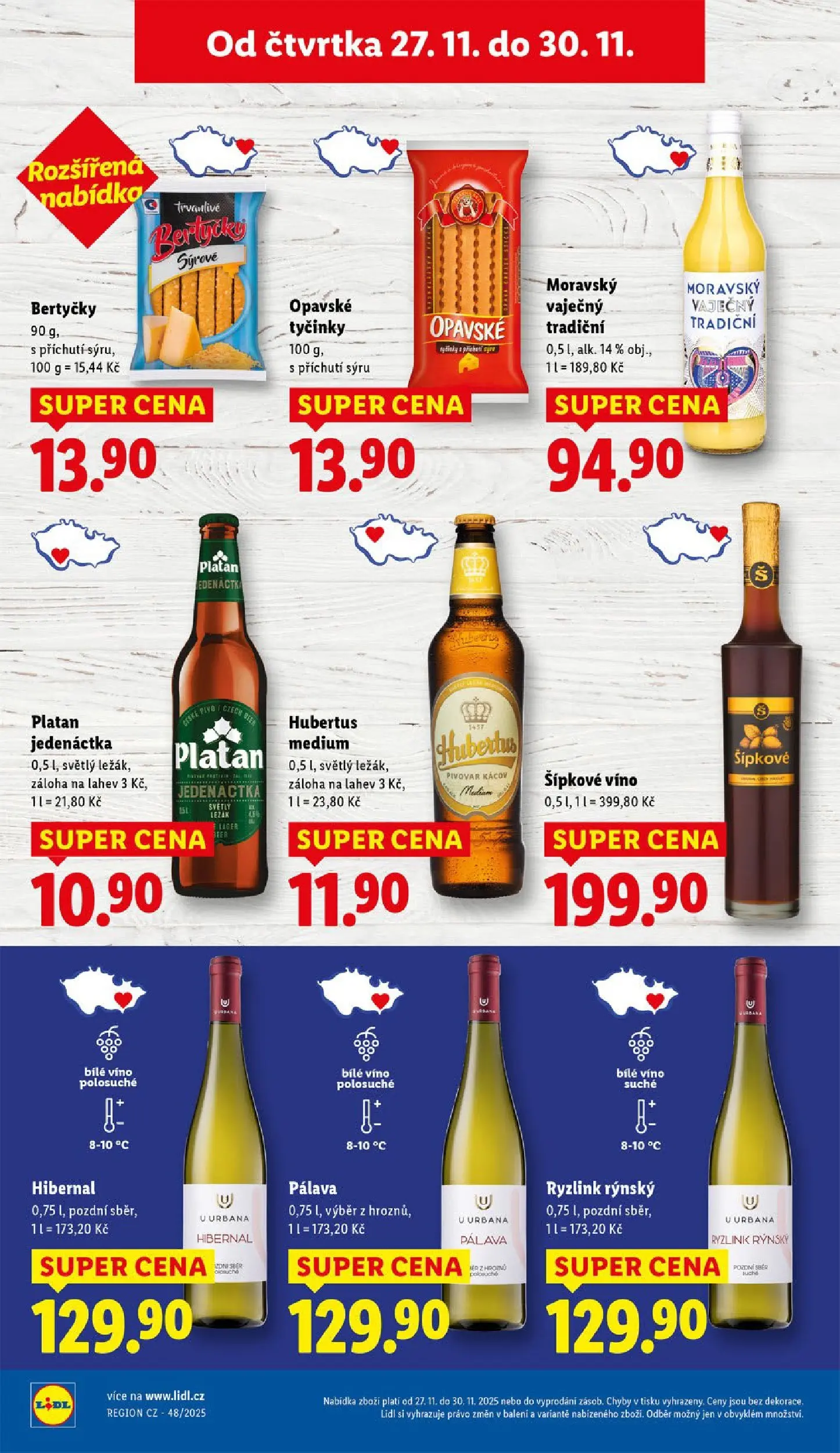 Lidl leták od 26.11.2025 - Nový akční leták | Strana: 26 | Produkty: Bílé víno, Víno, Tyčinky, Láhev
