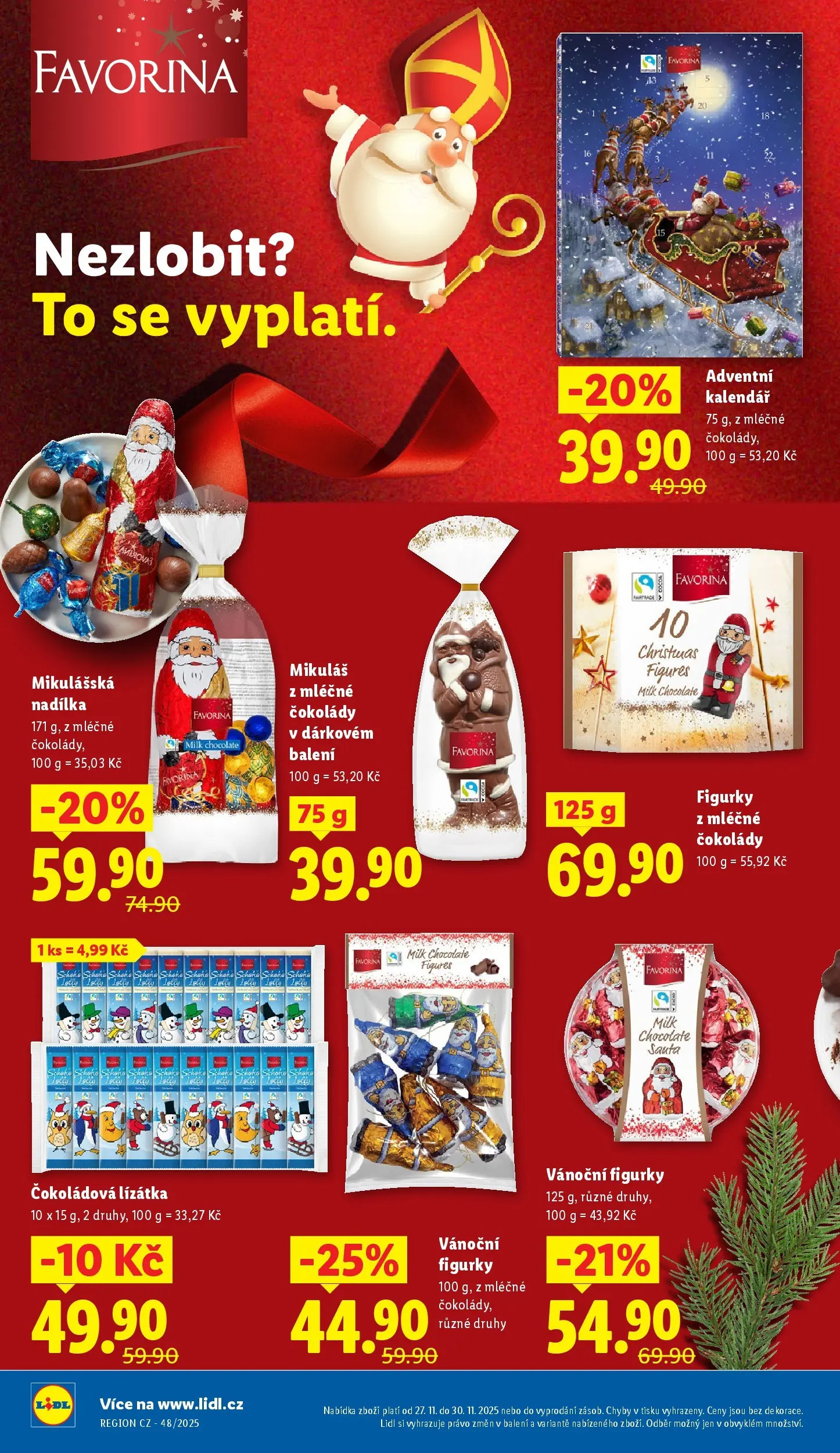 Lidl leták od 26.11.2025 - Nový akční leták | Strana: 30 | Produkty: Adventní kalendář, Kalendář, Figurky, Milk chocolate