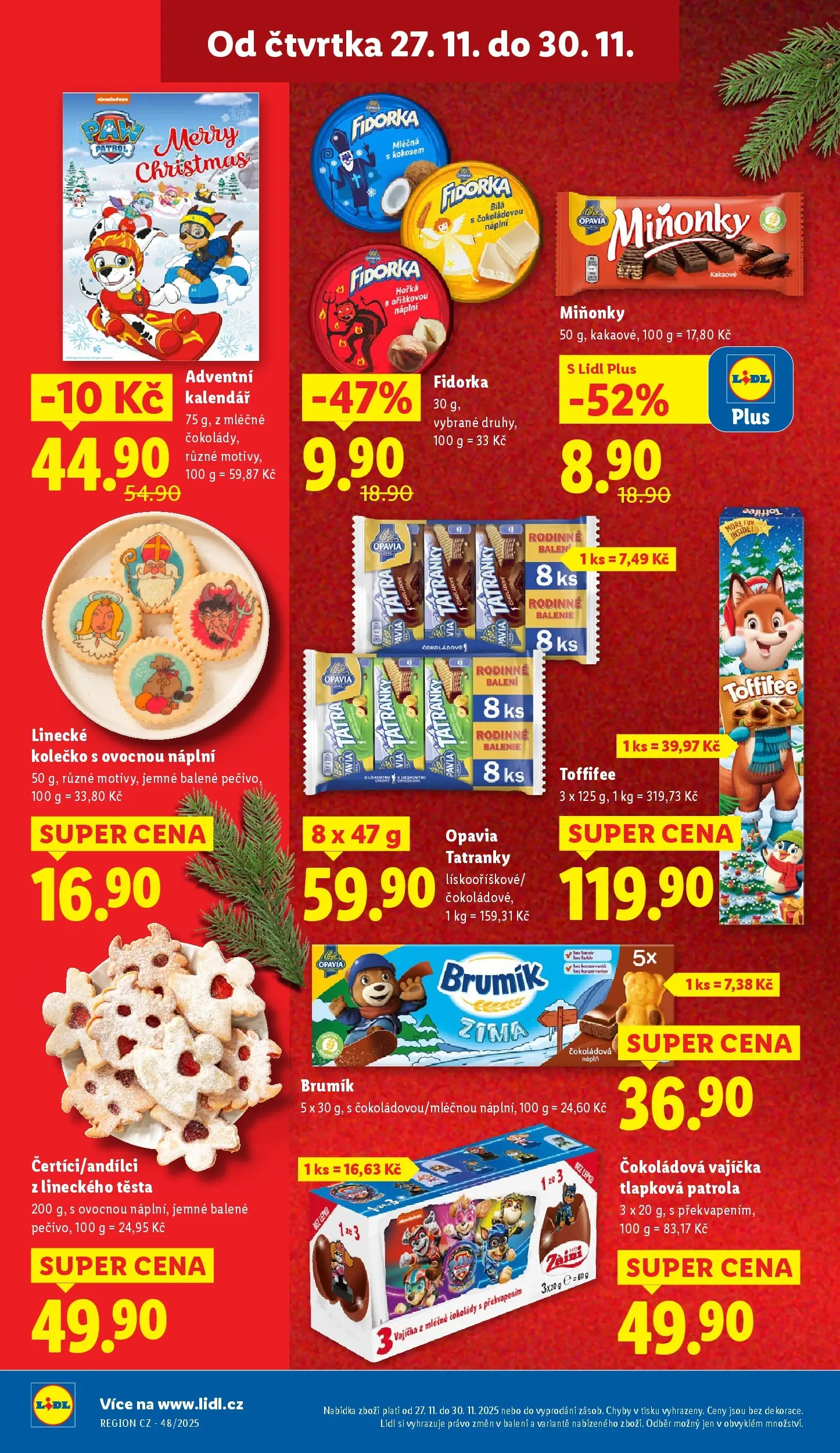 Lidl leták od 26.11.2025 - Nový akční leták | Strana: 32 | Produkty: Tlapková patrola, Cookies, Kokos, Brumik