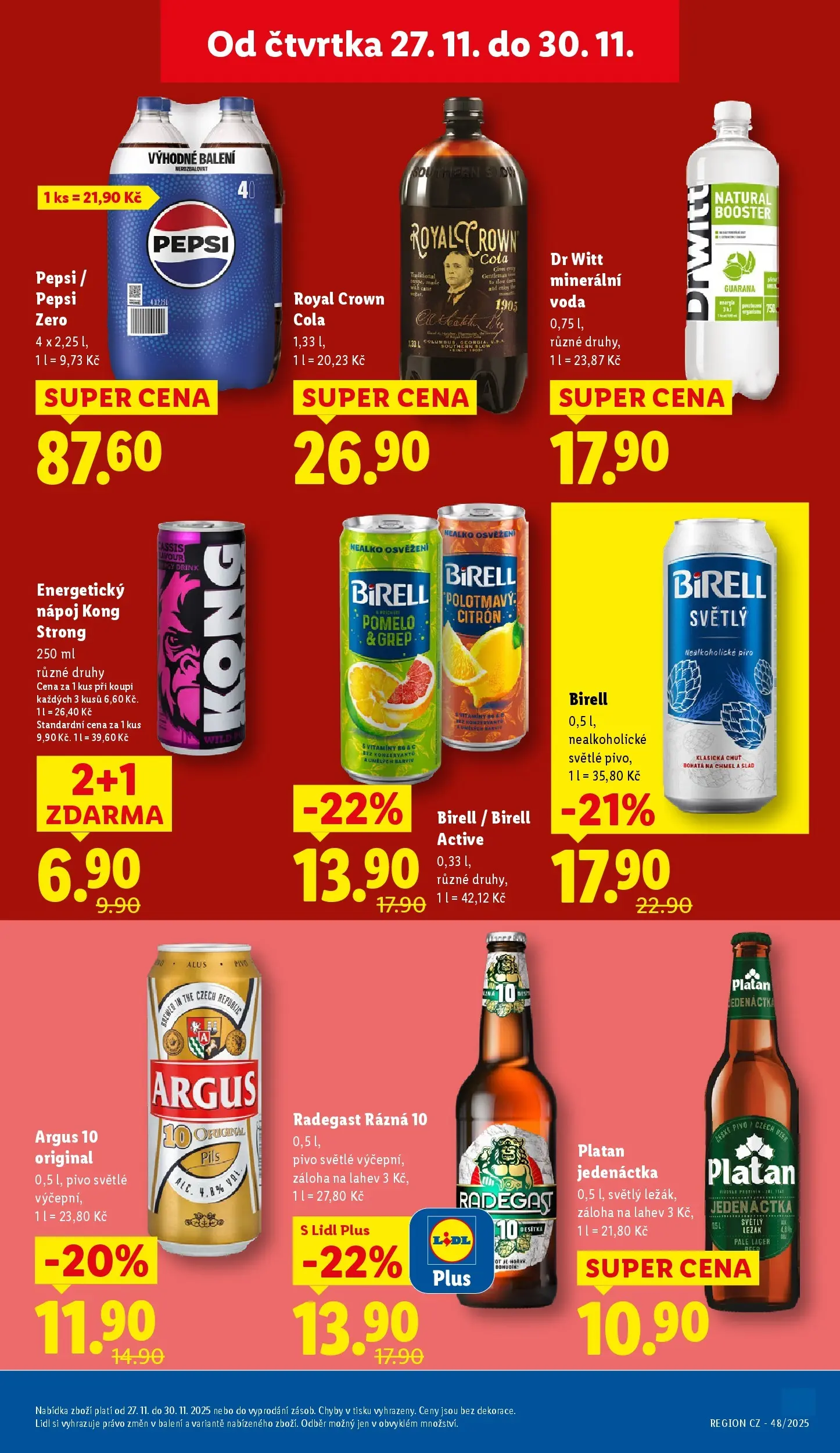 Lidl leták od 26.11.2025 - Nový akční leták | Strana: 41 | Produkty: Pivo, Pepsi Zero, Minerální voda, Láhev
