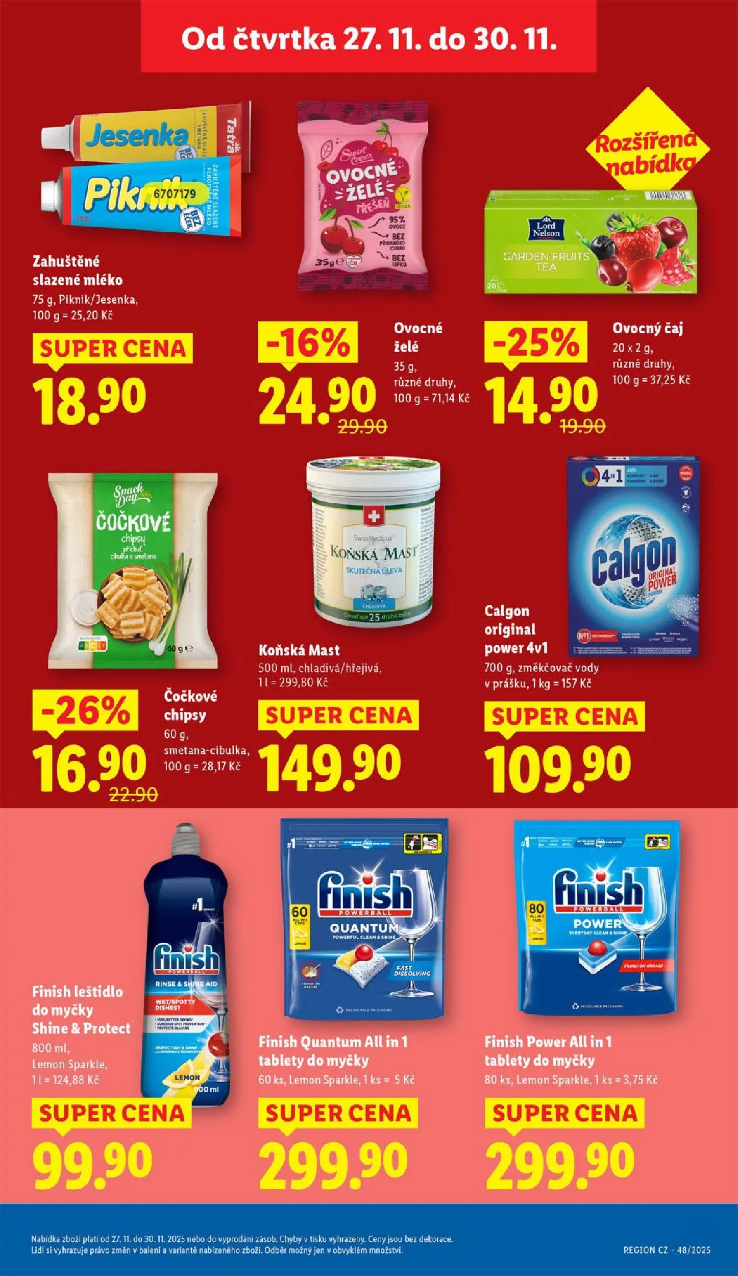 Lidl leták od 26.11.2025 - Nový akční leták | Strana: 43 | Produkty: Finish, Tablety do myčky, Ovoce, Smetana