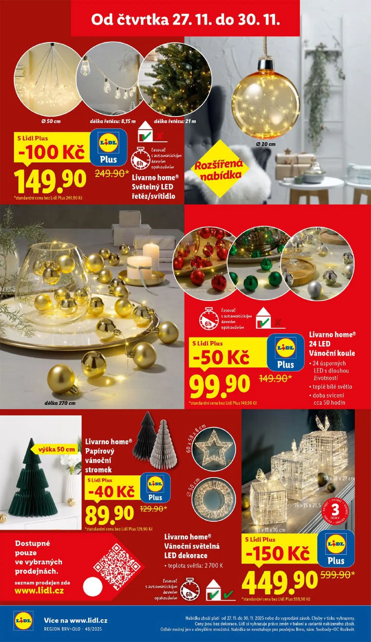 Lidl leták od 26.11.2025 - Nový akční leták | Strana: 52 | Produkty: Časovač, LED, Dekorace
