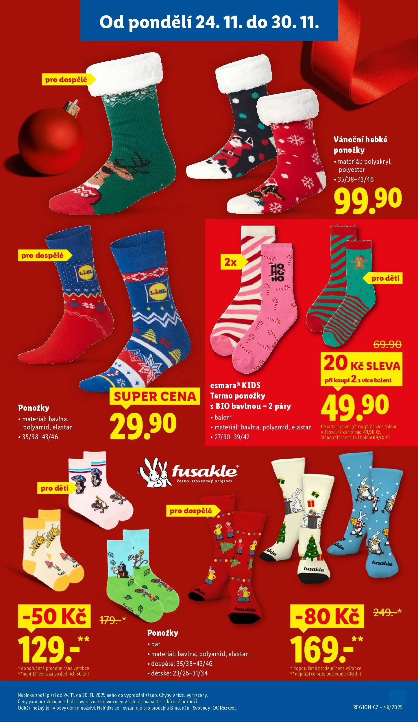 Lidl leták od 23.11.2025 - Nový akční leták | Strana: 37 | Produkty: Ponožky