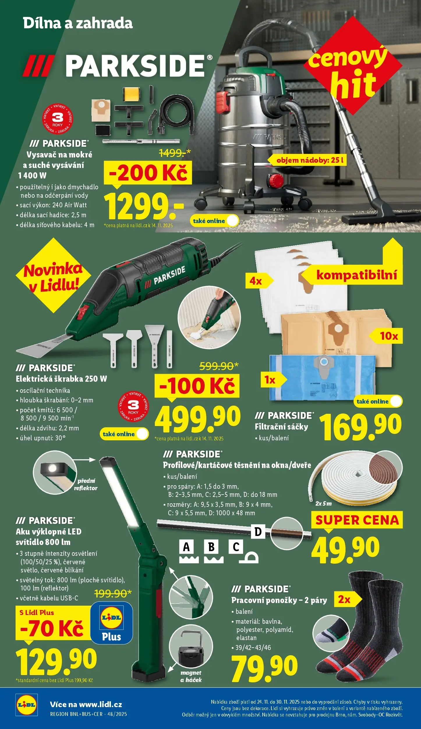 Lidl leták od 23.11.2025 - Nový akční leták | Strana: 38 | Produkty: Zahrada, Paruka, Reflektor, LED