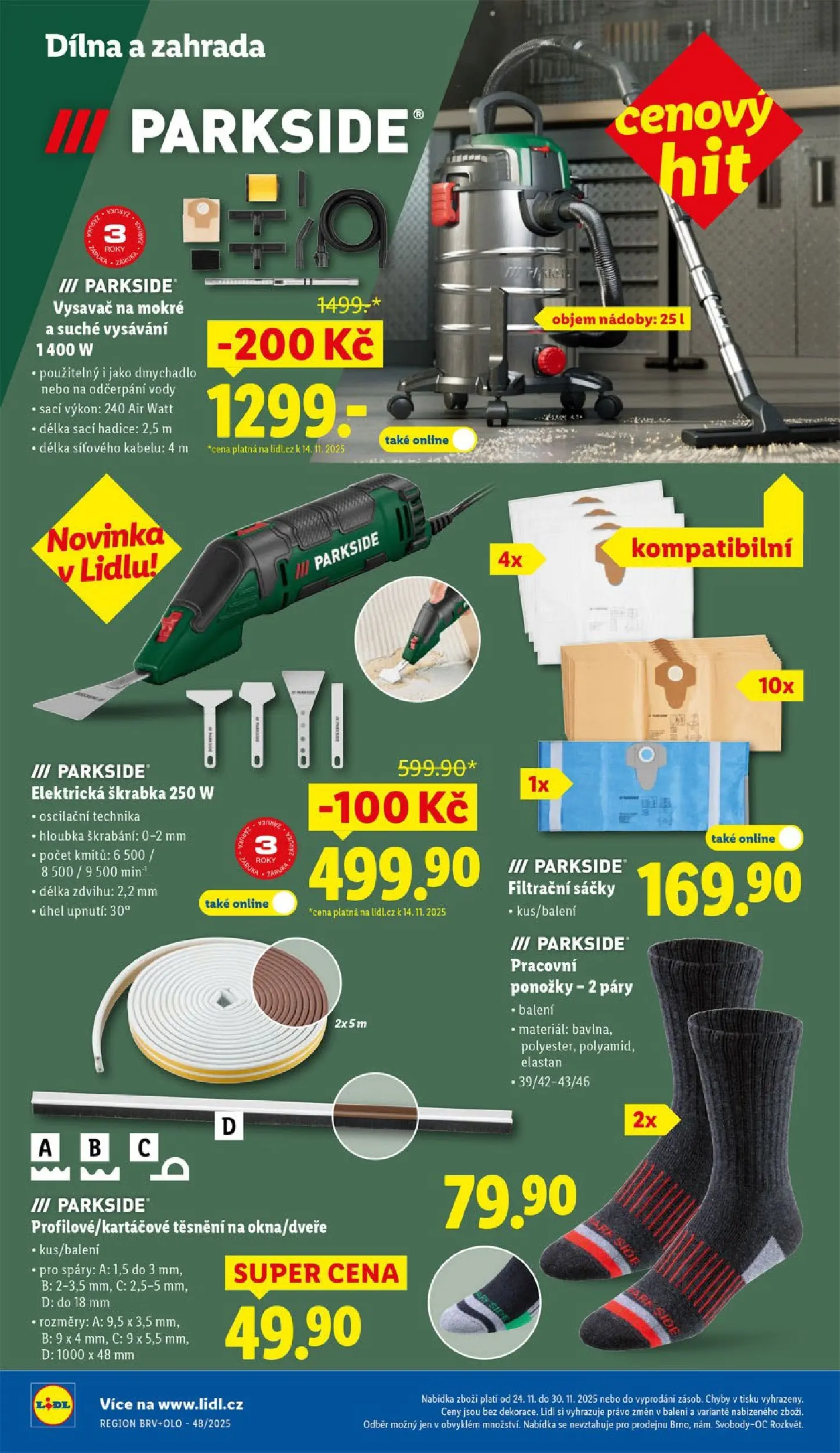 Lidl leták od 23.11.2025 - Nový akční leták | Strana: 40 | Produkty: Škrabka, Zahrada, Hadice, Vysavač