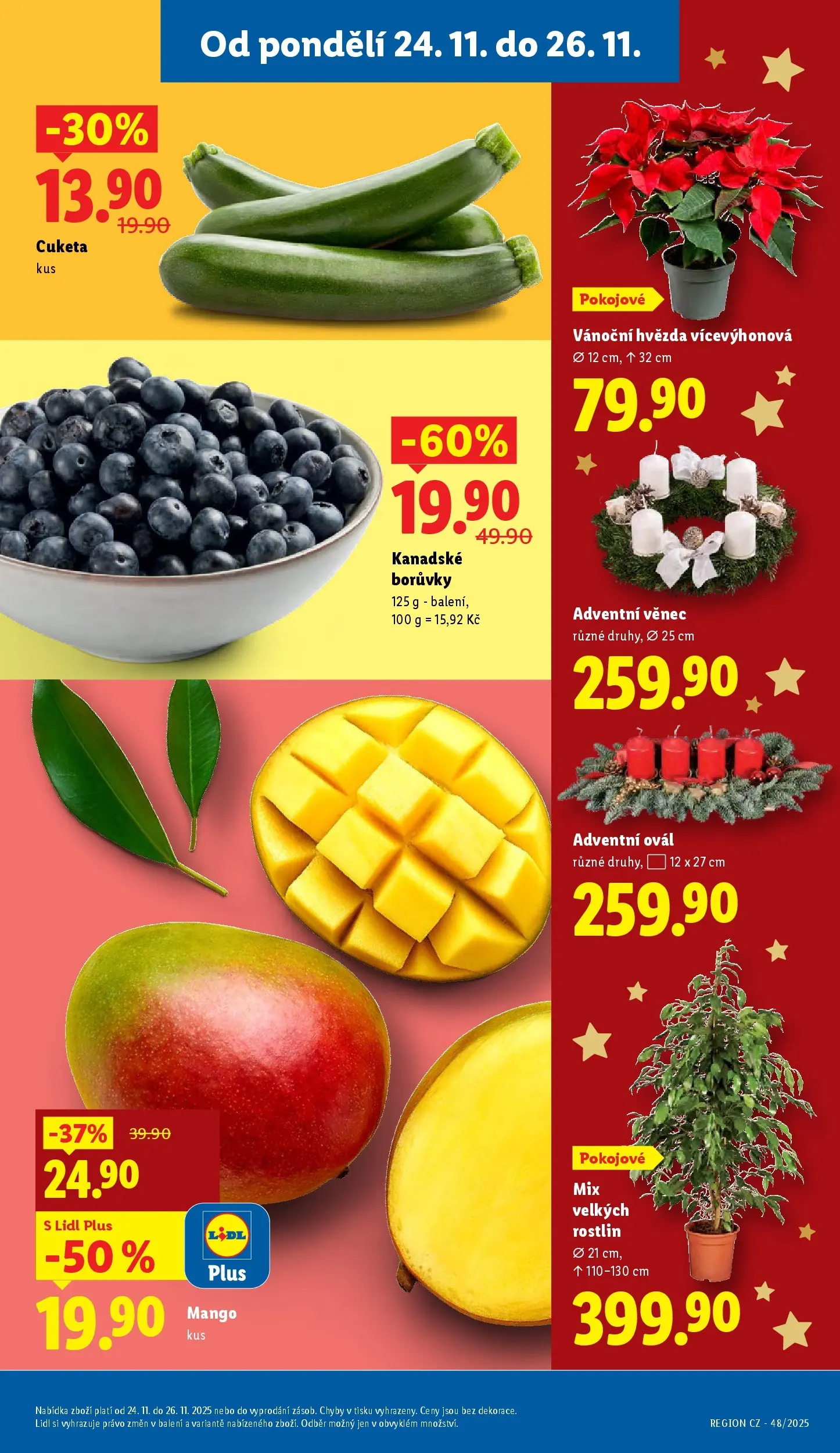Lidl leták od 23.11.2025 - Nový akční leták | Strana: 11 | Produkty: Mango, Borůvky, Cuketa