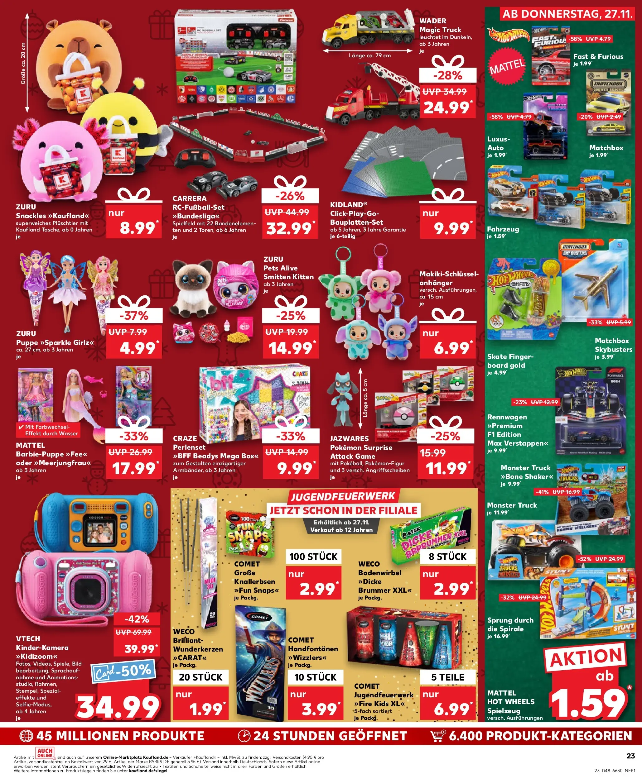 Prospekt Kaufland ab 27.11.2025 » Angebote Online zum Blättern | Seite: 23 | Produkte: Box, Football, Monster, Wasser