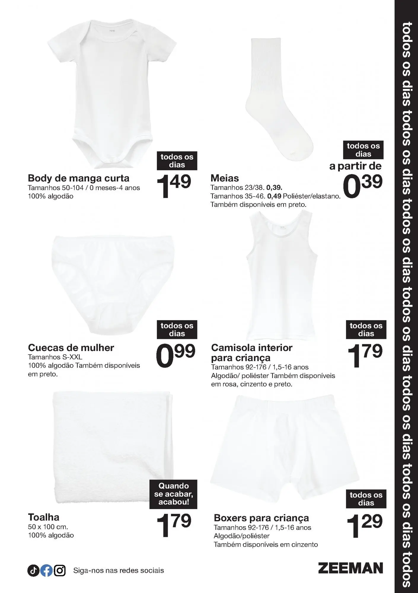 Ofertas - Folheto de Zeeman até 07.12.2025 » de 22/11/2025 - 07/12/2025 | Página: 3 | Produtos: Algodão, Camisola, Meias, Cuecas