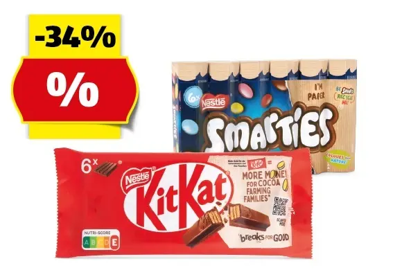 NESTLÉ Kitkat/Smarties, 249 g/ 340 g