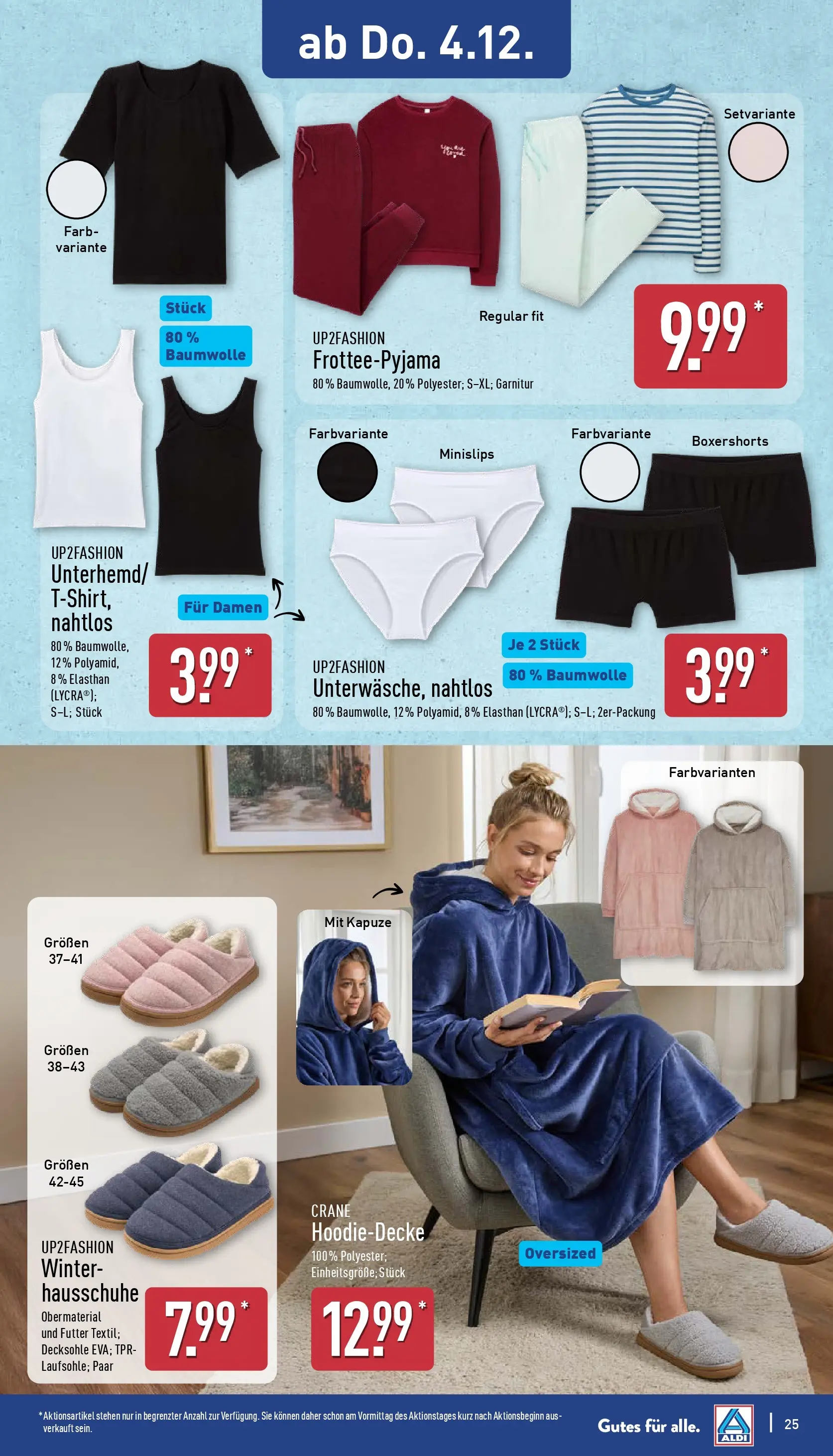 Aldi - ALDI Nord: Wochenangebote (ab 30.11.2025) » Angebote Online | Seite: 26 | Produkte: Up2fashion, Hausschuhe