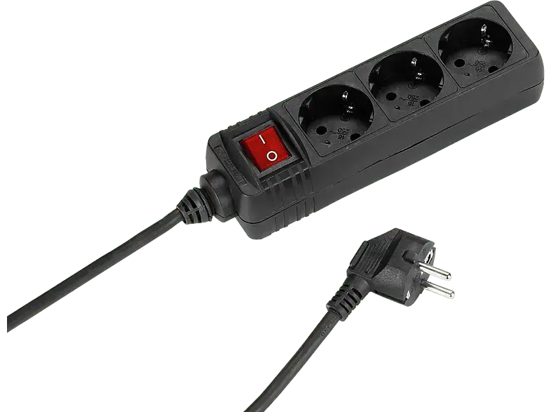 Vivanco 28257 3-fach Steckdosenleiste mit Schalter, 1.4 m