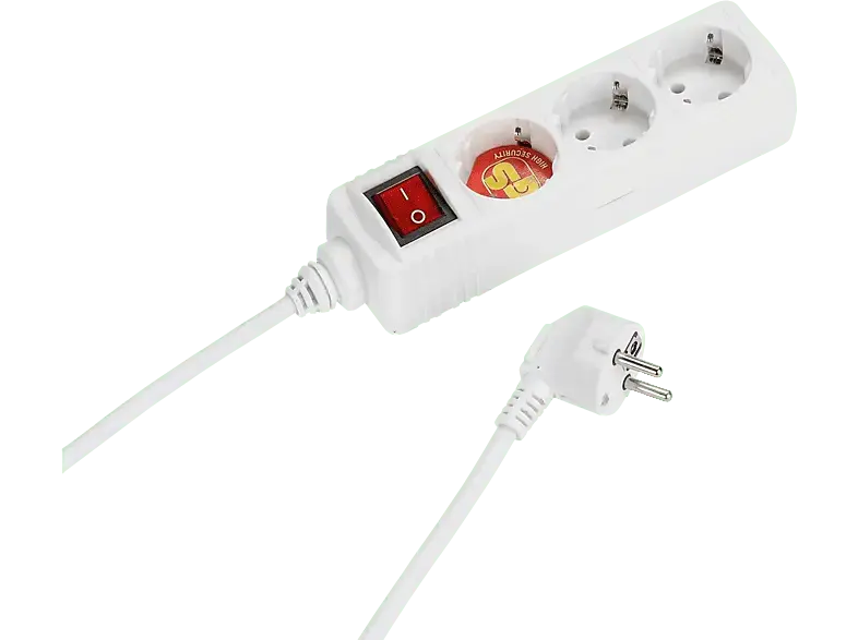 Vivanco 28256 3-fach Steckdosenleiste mit Schalter, 1.4 m