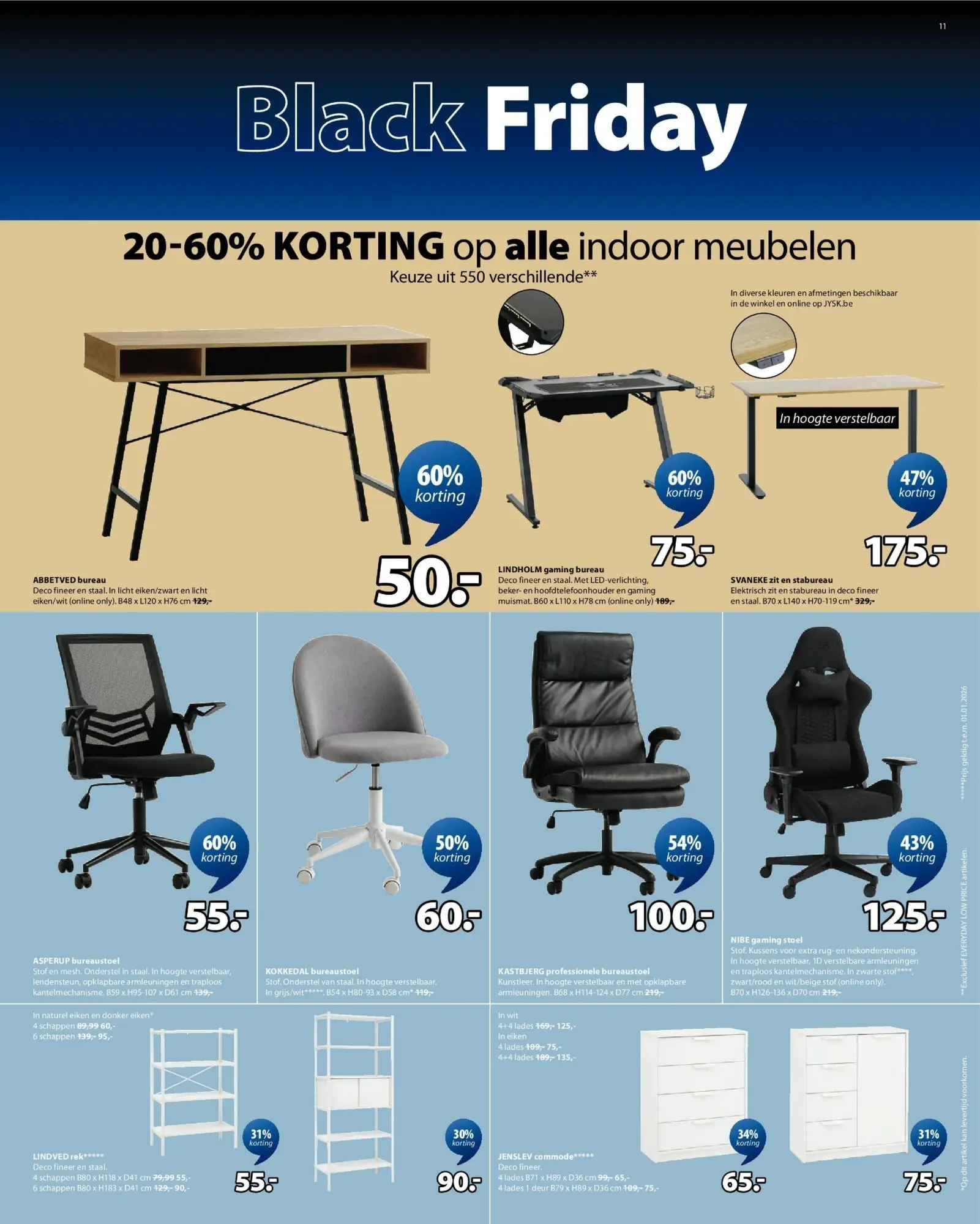 Folder JYSK BLACK FRIDAY 2025 vanaf 23/11 | Pagina: 11 | Producten: Livre pour enfants, Stoel, Bureau, Beker