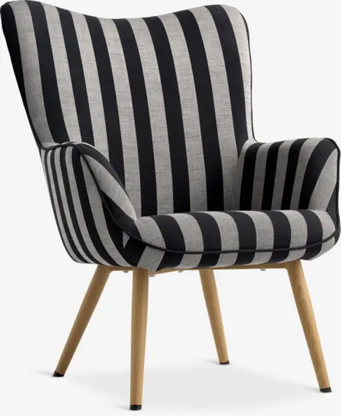 JYSK Fotoliu SIMESTED dungi negru/bej