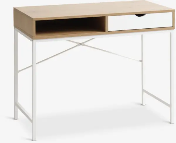 JYSK Birou TRAPPEDAL 48x95 1 sertar stejar cald/alb