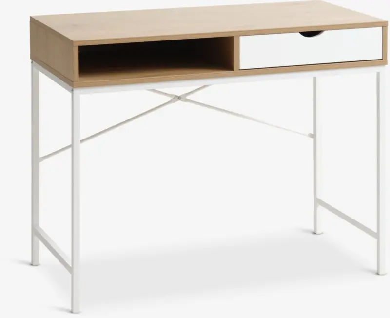 JYSK Birou TRAPPEDAL 48x95 1 sertar stejar cald/alb