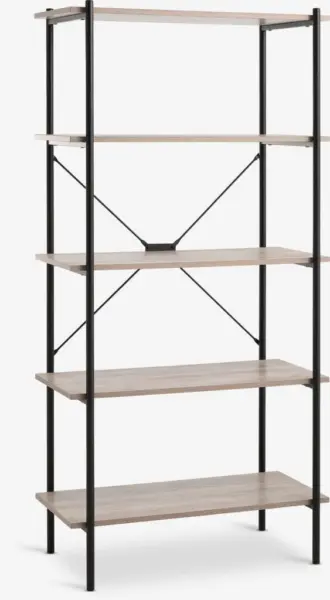 JYSK Etajeră VANDBORG 5 rafturi stejar/negru