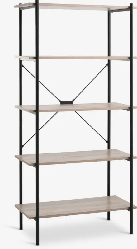 JYSK Etajeră VANDBORG 5 rafturi stejar/negru