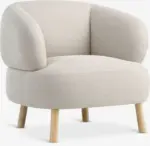 JYSK JYSK Кресло STADIL бежов текстил/натурален дъбов цвят - до 10-12-25