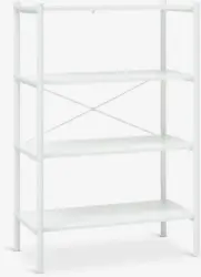JYSK Etajeră LINDVED 4 rafturi albă