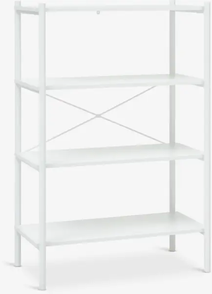 JYSK Etajeră LINDVED 4 rafturi albă