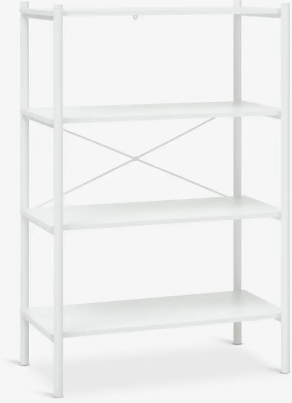JYSK Etajeră LINDVED 4 rafturi albă