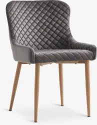 JYSK Scaun PEBRINGE catifea gri/stejar natur