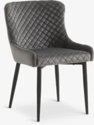 JYSK Scaun PEBRINGE catifea gri/negru