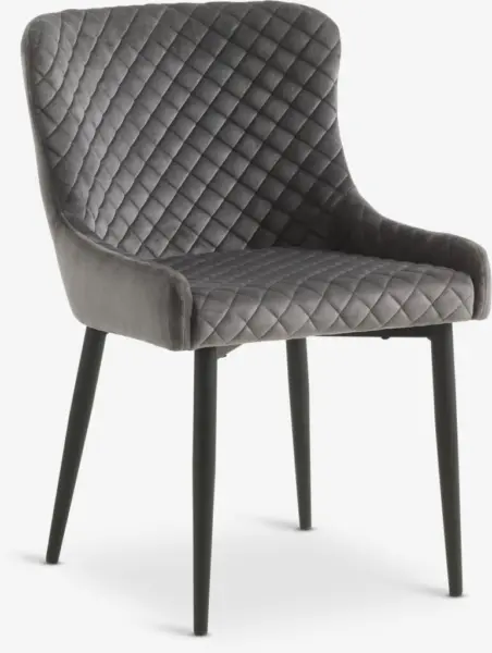 JYSK Scaun PEBRINGE catifea gri/negru