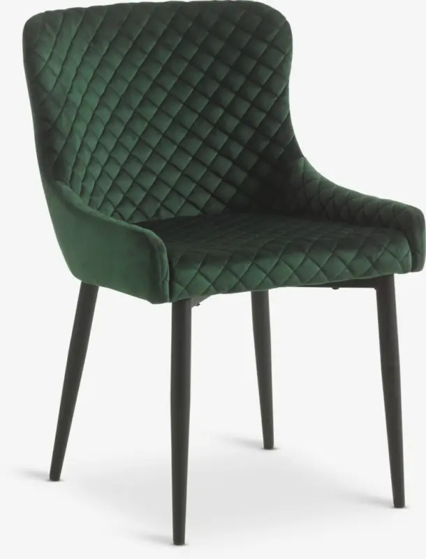 JYSK Scaun PEBRINGE catifea verde/negru