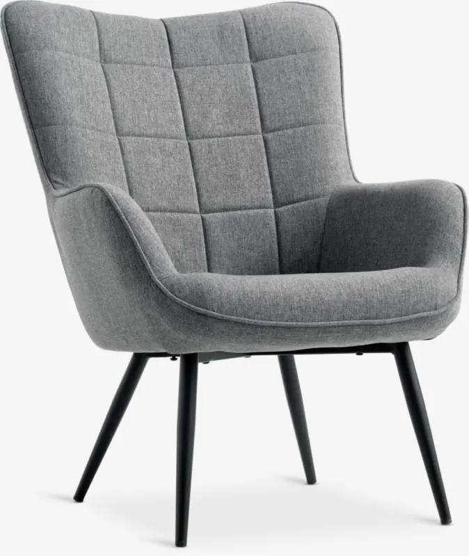 JYSK Fotoliu ULDUM gri/negru