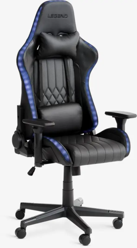 JYSK Scaun gaming RANUM cu LED negru